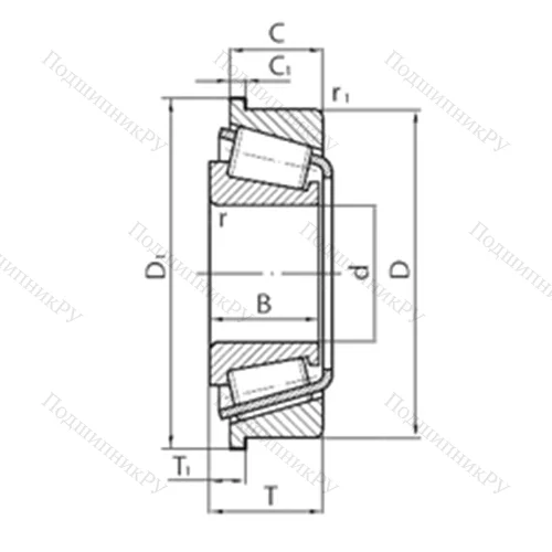 Подшипник роликовый радиально-упорный NP 218242/NP 610846 от производителя  TIMKEN