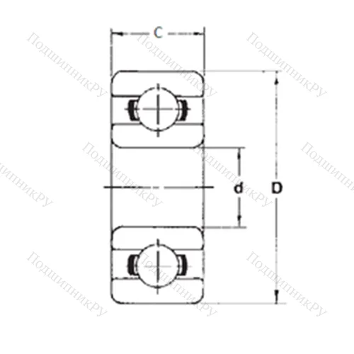 Подшипник шариковый радиальный 77R 3