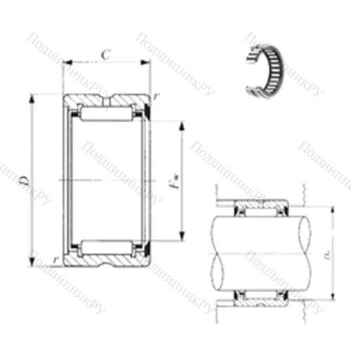 Подшипник игольчатый радиальный RNA 4913U от производителя  IKO Подшипник игольчатый радиальный RNA 4913U от производителя  IKO