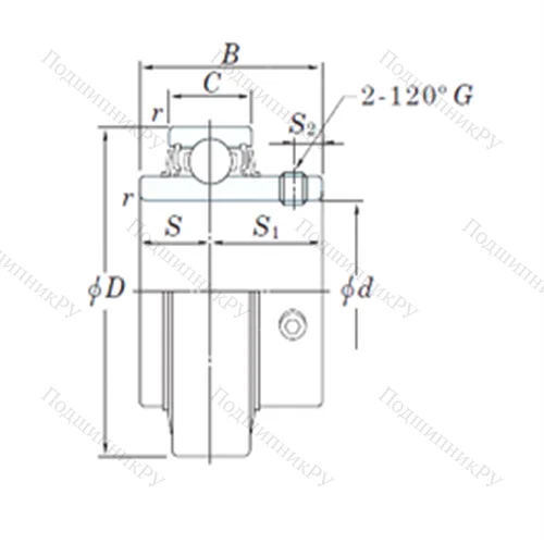 Подшипник шариковый радиальный RB 205-16 от производителя  KOYO Подшипник шариковый радиальный RB 205-16 от производителя  KOYO