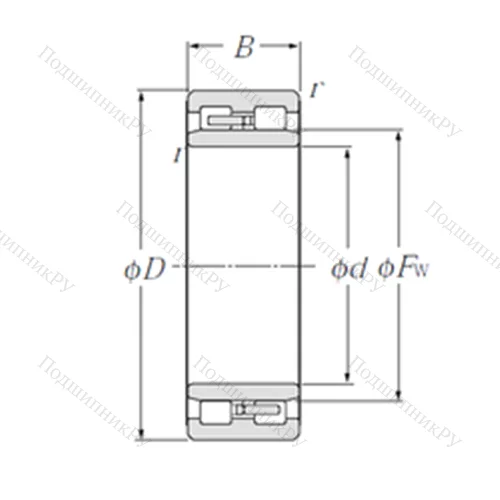 Подшипник роликовый радиальный NNU 4922 от производителя  NTN