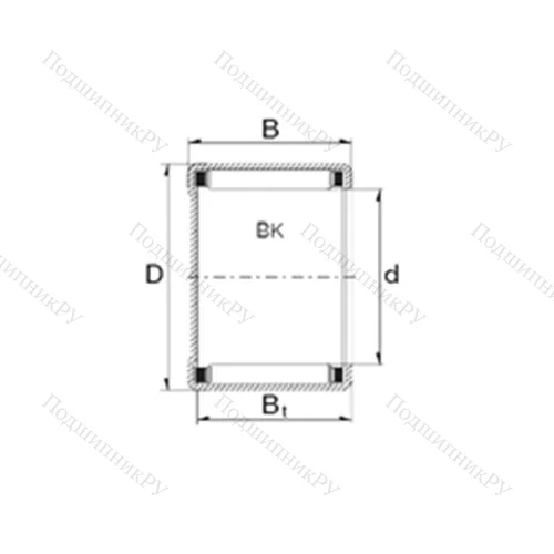 Подшипник игольчатый радиальный BK 3520 от производителя  ZEN
