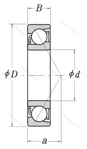 Однорядный шариковый подшипник 7302 BEAT 85 от производителя  NSK