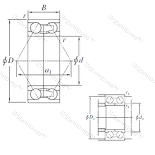 Подшипник шариковый радиально-упорный 305263-1