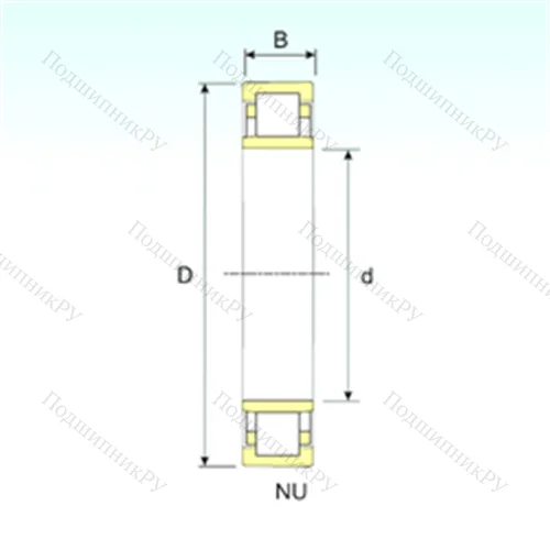 Подшипник роликовый радиальный NU 10/630 от производителя  ISB