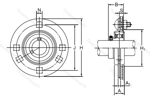 Подшипниковый корпус PF 205 в Екатеринбурге