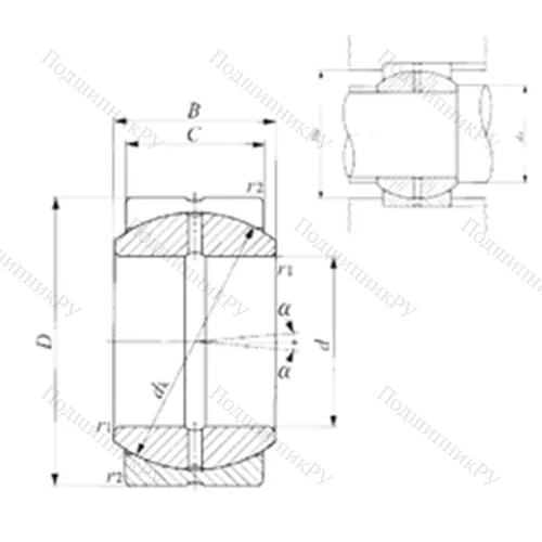 Подшипник скольжения сферический SB 85A от производителя  IKO