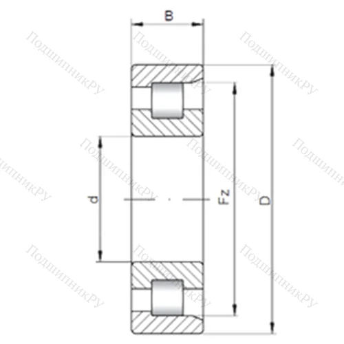 Подшипник роликовый радиальный NF 39/1320 от производителя  CX Подшипник роликовый радиальный NF 39/1320 от производителя  CX