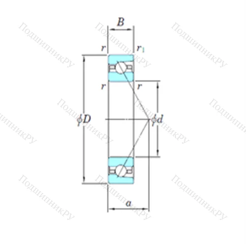 Подшипник шариковый радиально-упорный HAR 020