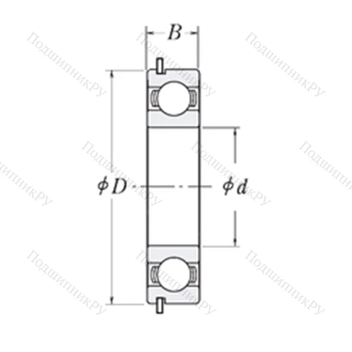 Подшипник шариковый радиальный MJ 1.5/8-NR от производителя  RHP