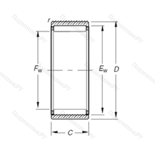 Подшипник игольчатый радиальный RNAO 10X 17X 10 от производителя  TIMKEN