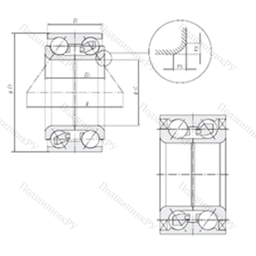 Подшипник шариковый радиально-упорный 2B-DE 0989LLCS 28/L 260 от производителя  NTN