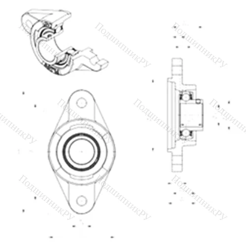 Подшипниковый узел шариковый радиальный USFLZ 208 от производителя  SNR
