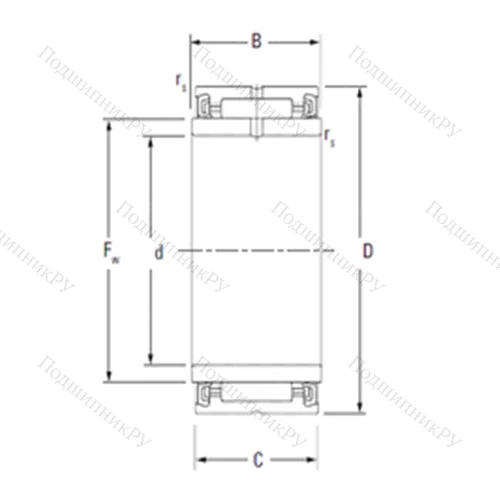 Подшипник игольчатый радиальный NA 4905,2RS от производителя  KOYO Подшипник игольчатый радиальный NA 4905,2RS от производителя  KOYO