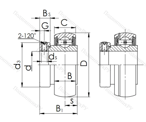 Корпусный подшипник SA 206 (AEL 206) 82HP15FIJB в Екатеринбурге