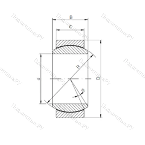 Подшипник скольжения сферический GE 120 ECR-2RS от производителя  CX Подшипник скольжения сферический GE 120 ECR-2RS от производителя  CX