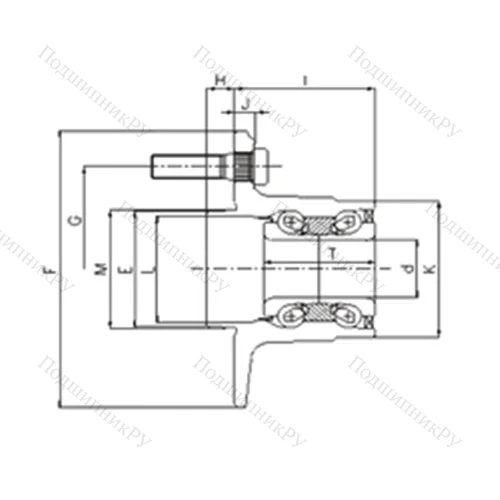 Подшипник шариковый радиально-упорный IJ 122038 от производителя  ILJIN