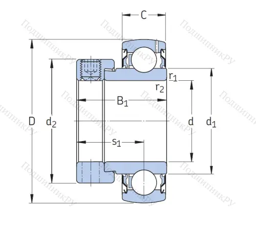 Корпусный подшипник YET 203/15 в Екатеринбурге