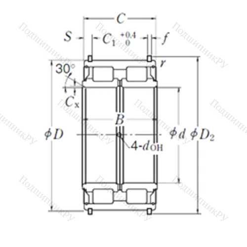 Подшипник роликовый радиальный RS-5028NR от производителя  NSK Подшипник роликовый радиальный RS-5028NR от производителя  NSK