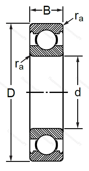 Шариковый однорядный подшипники 130 (6030 (BULK))