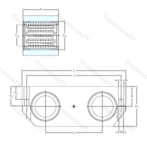 Подшипник шариковый линейный LTDR 16-2LS от производителя  SKF