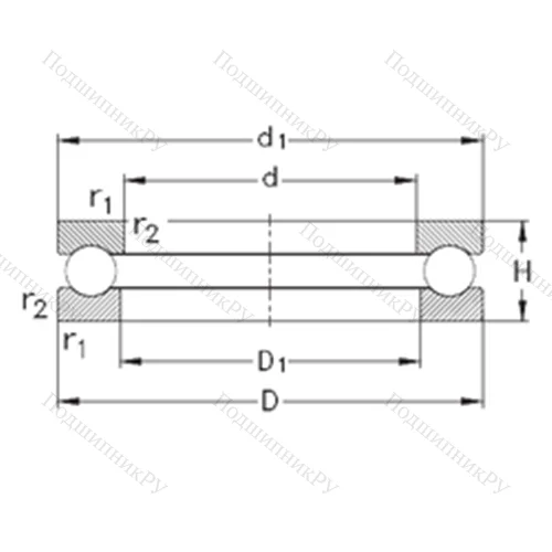 Подшипник шариковый упорный 511/560-FP от производителя  NKE