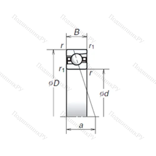 Подшипник шариковый радиально-упорный 130BER 19H