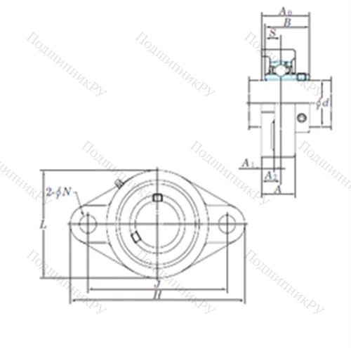 Подшипниковый узел шариковый радиальный UCFL 213-40E от производителя  KOYO