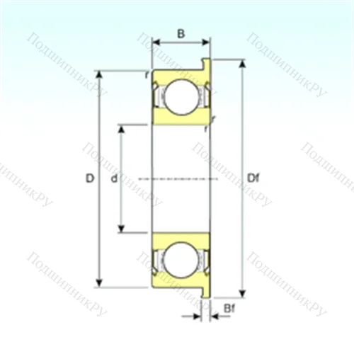 Подшипник шариковый радиальный F 6803ZZ от производителя  ISB