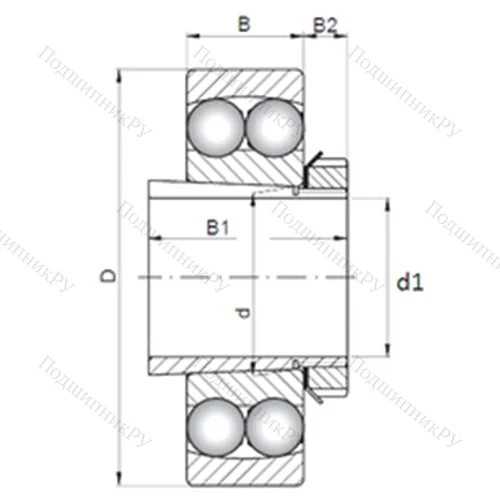 Подшипник шариковый радиальный самоцентрирующийся 2208K+H 308 от производителя  CX Подшипник шариковый радиальный самоцентрирующийся 2208K+H 308 от производителя  CX