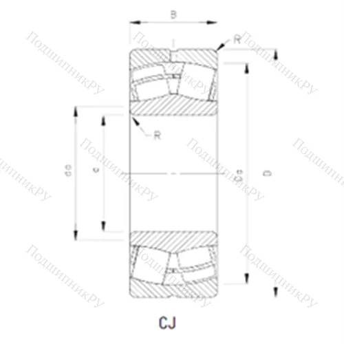 Подшипник роликовый радиальный самоцентрирующийся 22207CJ