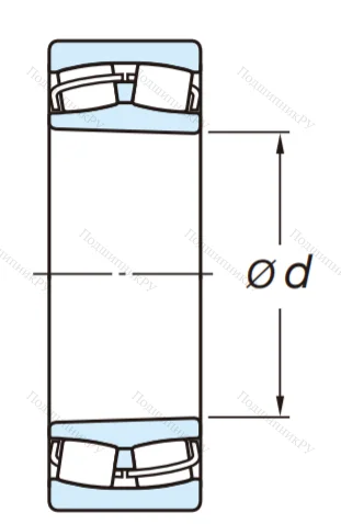 Сферический роликовый подшипник с конической посадкой на вал 22215 RZKW 33 C 3 от производителя  KOYO