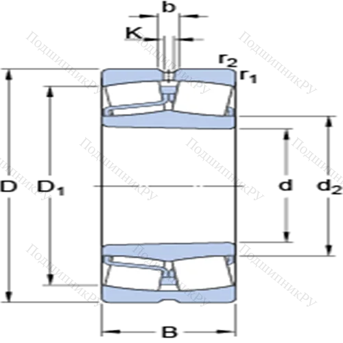 Сферические роликоподшипники с цилиндрическими и коническими отверстиями 22317 EK