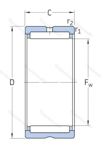 Игольчатый подшипник NK 50/25 TN от производителя  SKF