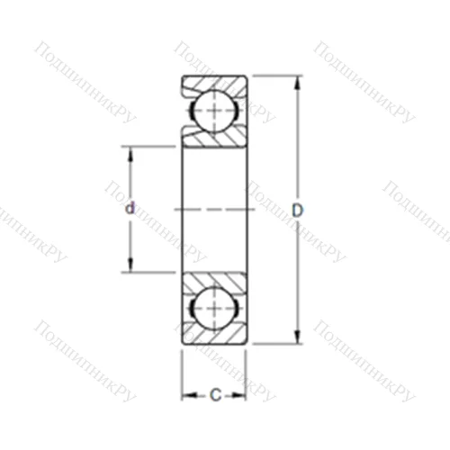 Подшипник шариковый радиальный 221W