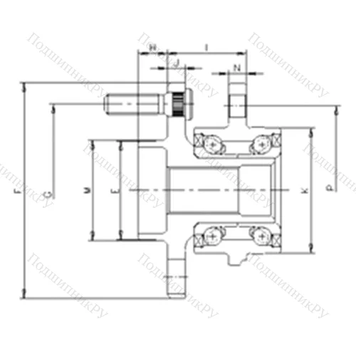 Подшипник шариковый радиально-упорный IJ 113005