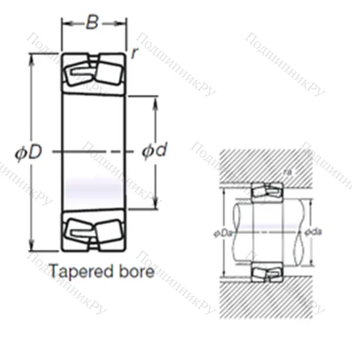 Подшипник роликовый радиальный самоцентрирующийся TL 23256CAKE 4