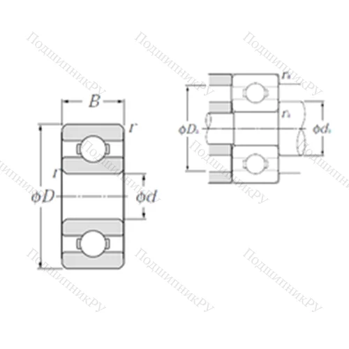 Подшипник шариковый радиальный 688A
