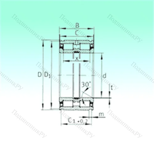 Подшипник роликовый радиальный SL 045010-PP от производителя  NBS