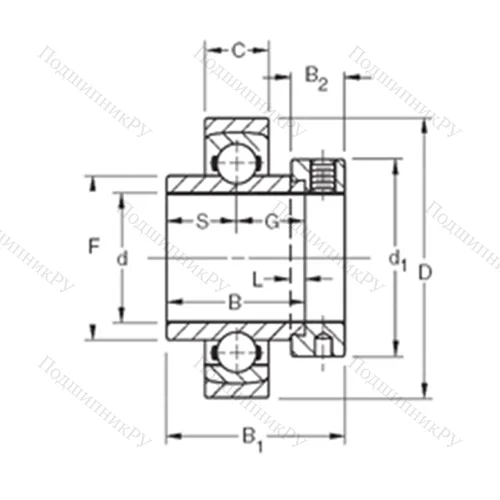 Подшипник шариковый радиальный SM 1107KS
