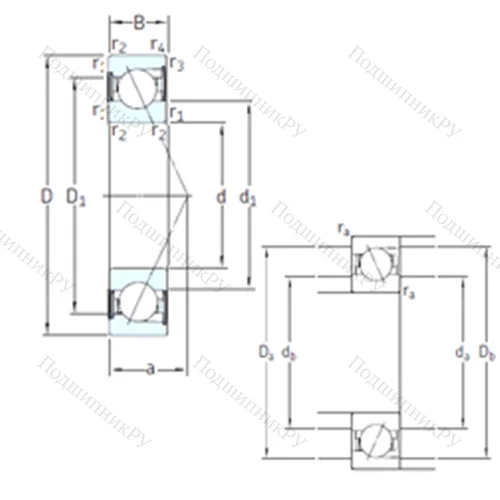Подшипник шариковый радиально-упорный SS 7211 ACD/P 4A от производителя  SKF