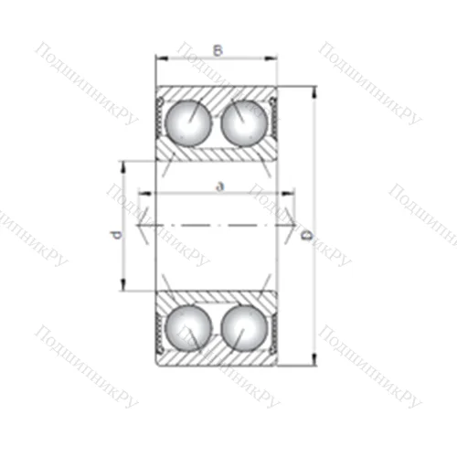 Подшипник шариковый радиально-упорный 3212-2RS от производителя  CRAFT