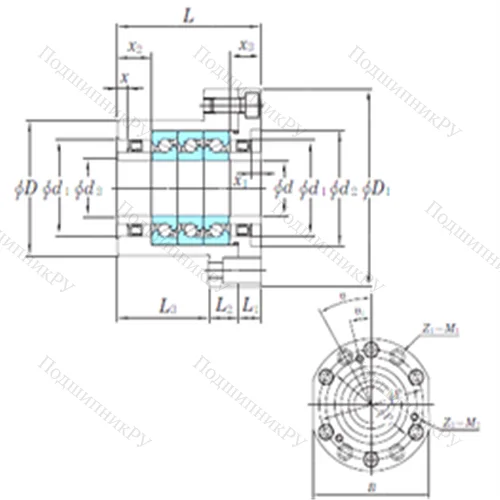 Подшипник шариковый упорно-радиальный