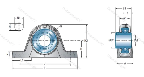 Подшипниковый узел UCPE 209 в Екатеринбурге