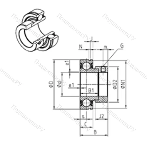 Подшипник шариковый радиальный CES 205-15