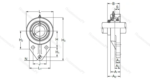 Подшипниковый узел UCFK 204 (UCFH 204) в Екатеринбурге
