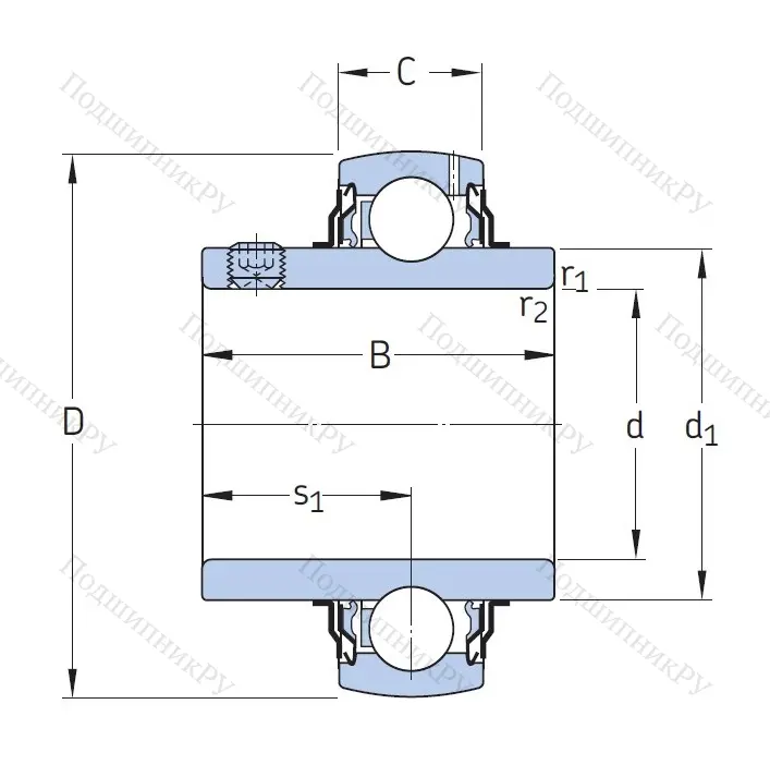 Корпусный подшипник YAR 206-2F в Екатеринбурге