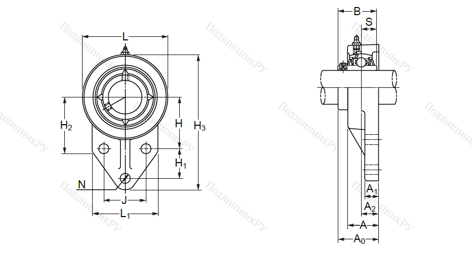 Подшипниковый узел UCFK 207 (UCFH 207) в Екатеринбурге
