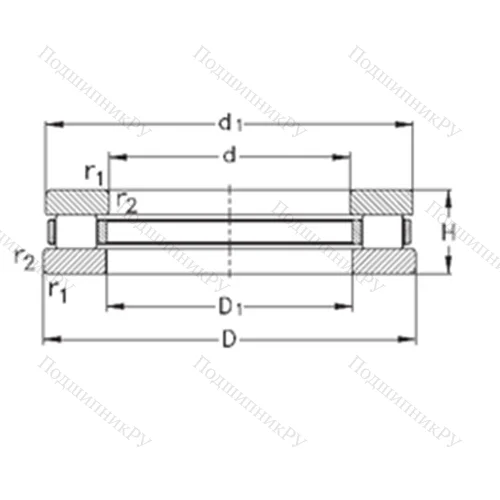 Подшипник роликовый упорный 81152-MB от производителя  NKE