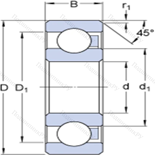 Однорядные полимерные подшипники 626/HR 11QN от производителя  SKF